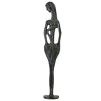 Leda and the Swan – Bronze Sculpture – 25 cm – Dark Green