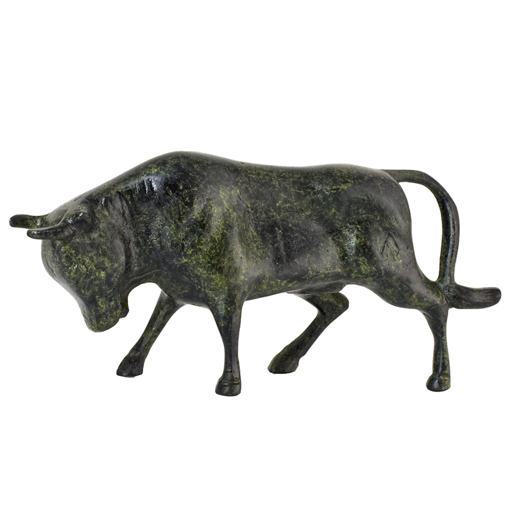 Cretan Bull – Bronze Sculpture – 6 cm – Dark Green