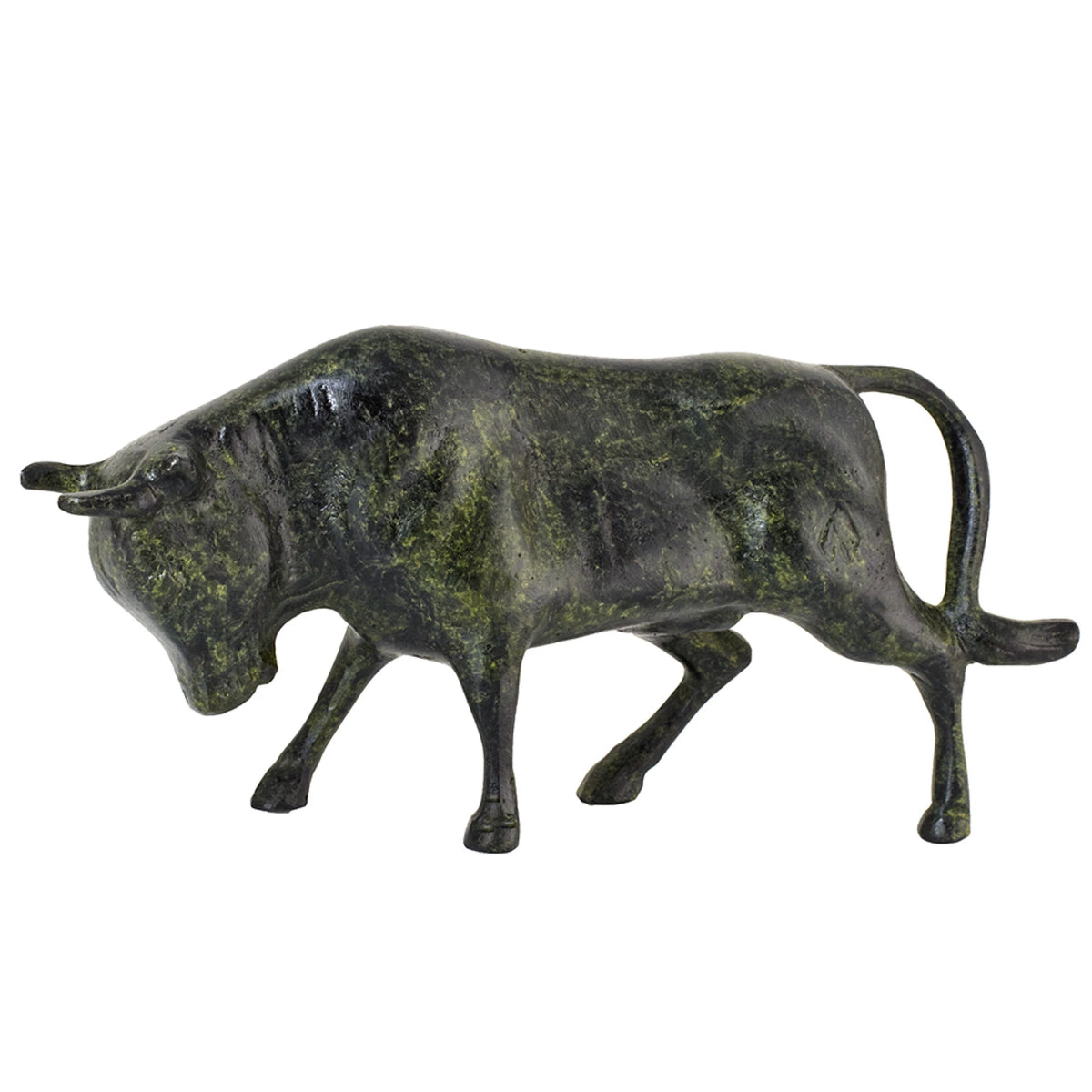 Cretan Bull – Bronze Sculpture – 6 cm – Dark Green