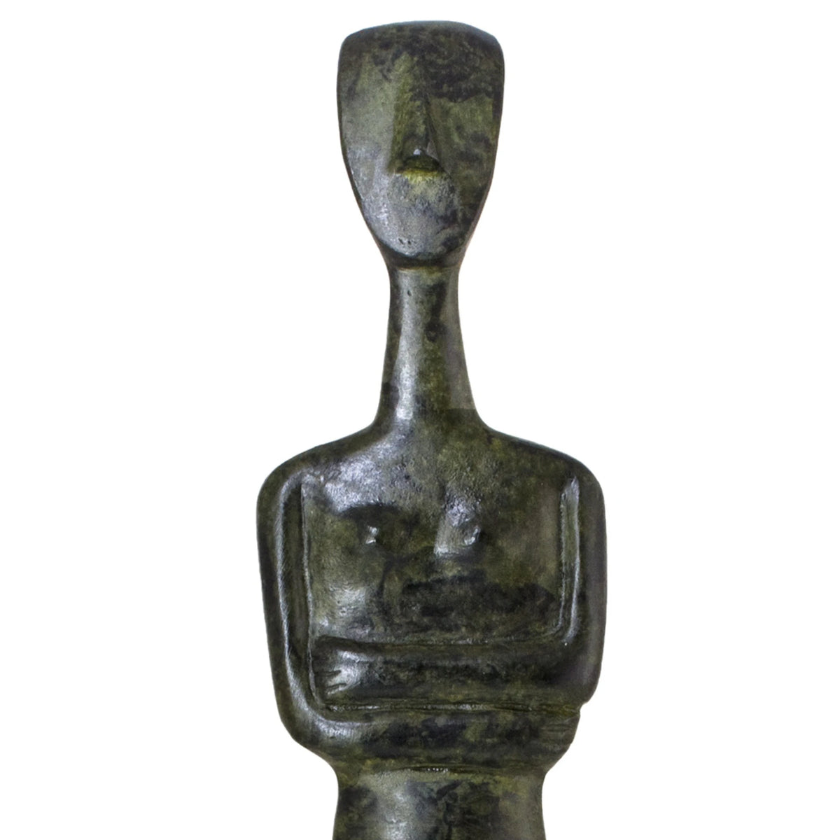 Late Spedos-Type Cycladic Fertility Figurine – 25 cm – Dark Green