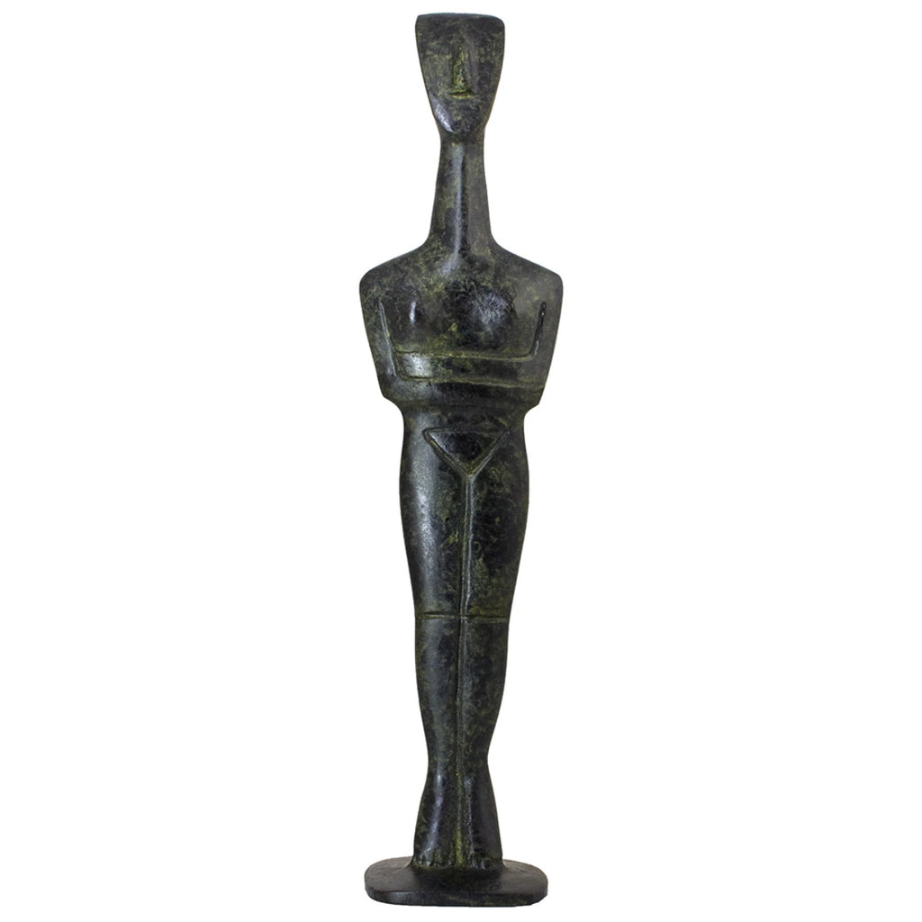 Spedos-Type Cycladic Fertility Figurine – 24 cm – Dark Green