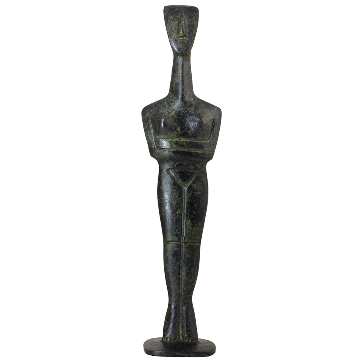 Spedos-Type Cycladic Fertility Figurine – 38 cm – Dark Green