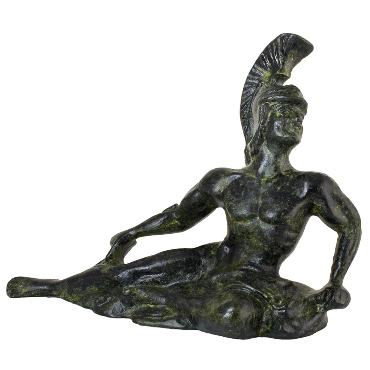 Dying Achilles – Bronze Sculpture – 13 cm – Dark Green
