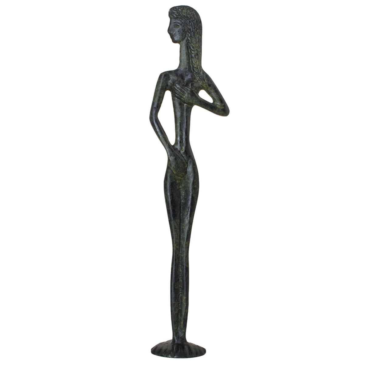 Aphrodite, Goddess of Love – Sculpture – 38 cm – Dark Green