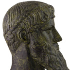 Mask of Poseidon – Bronze Sculpture – 16 cm – Dark Green