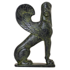 Sphinx of Corinth – Bronze Sculpture – 16 cm – Dark Green