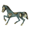 Standing Horse – Bronze Sculpture – 15 cm – Blue & Gold
