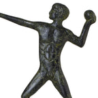 Ancient Olympic Shot-Putter – Flat Sculpture – 12 cm – Dark Green