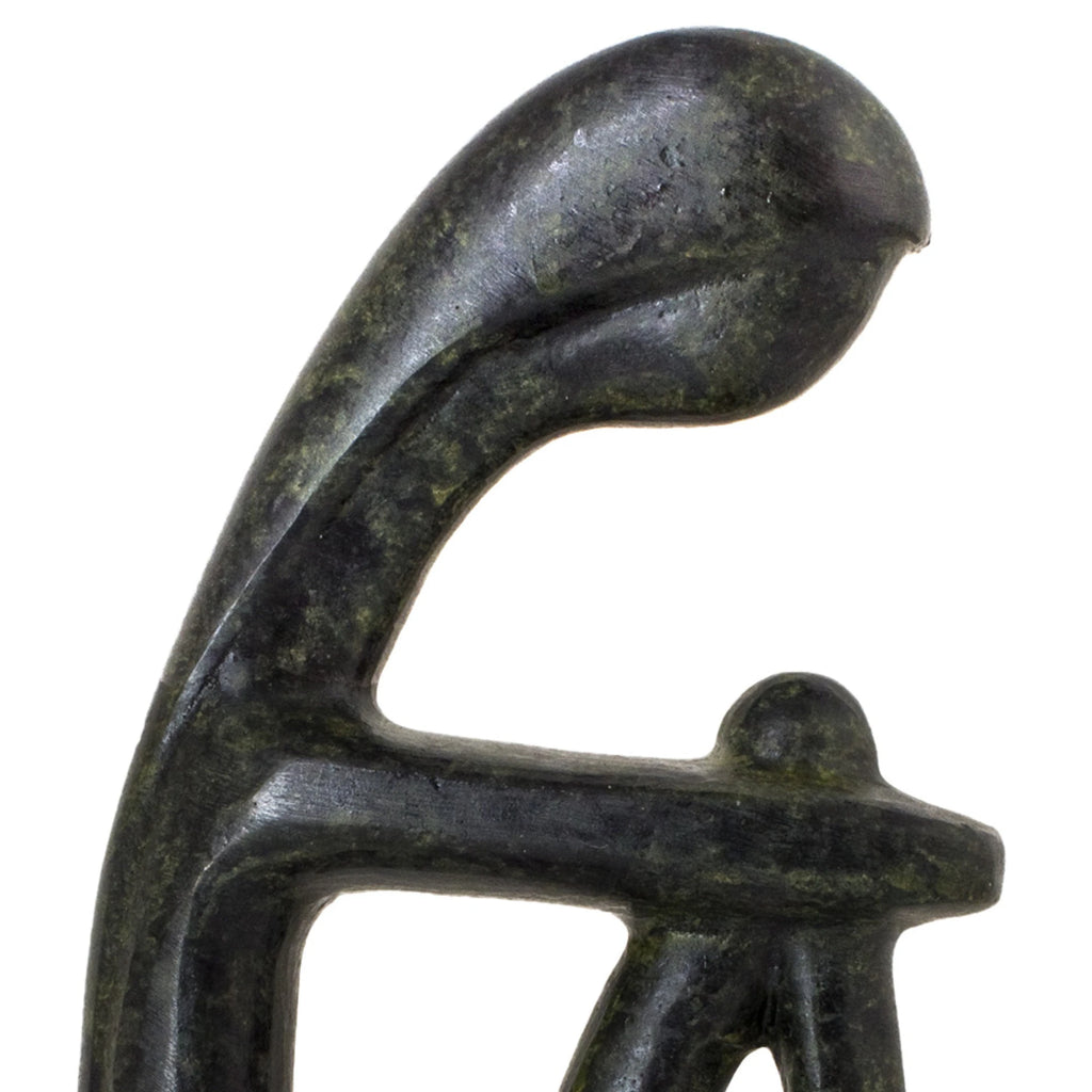 Modern Cycladic Thinker Figurine – 22 cm – Dark Green