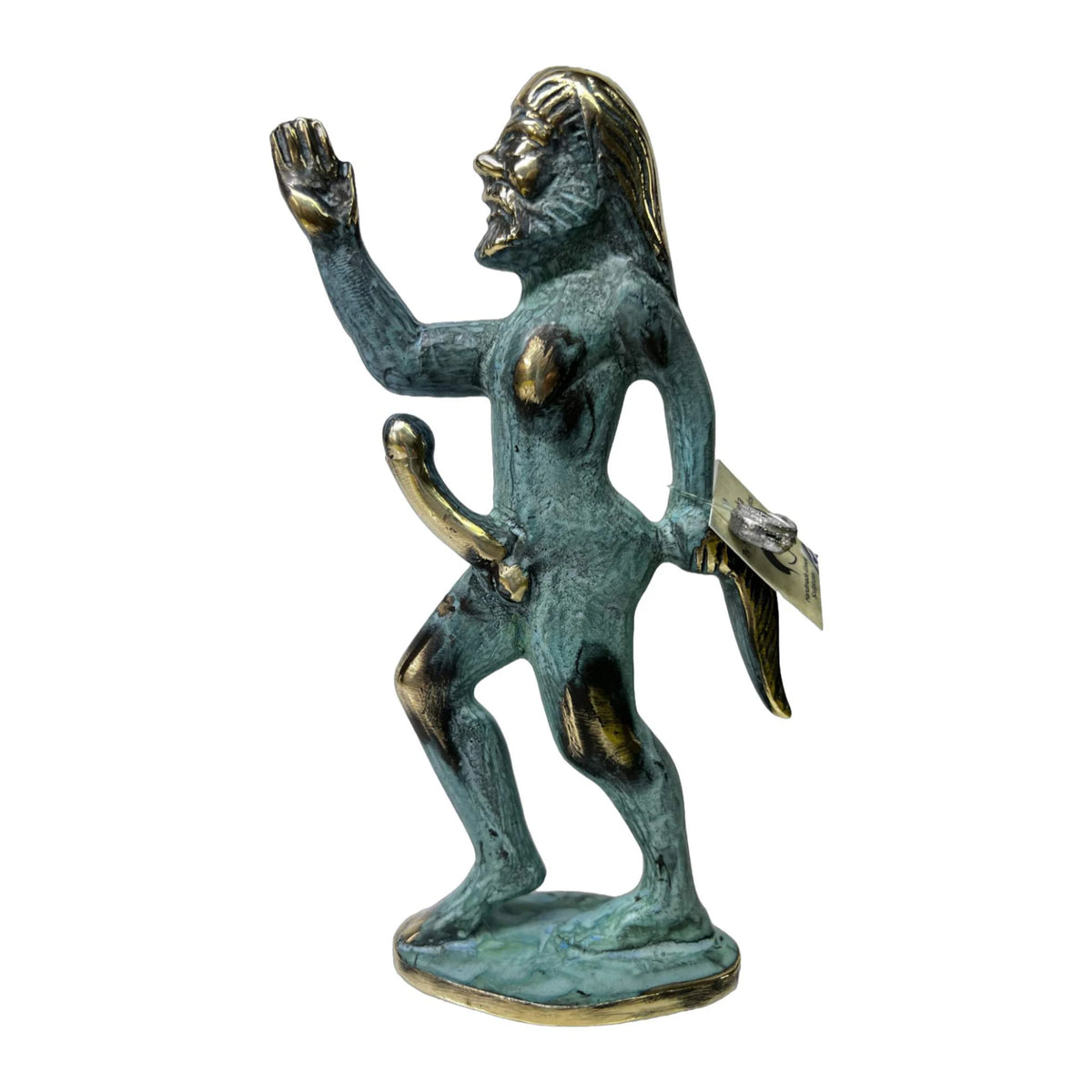 Satyr, Follower of Pan and Dionysus – 19 cm – Blue & Gold