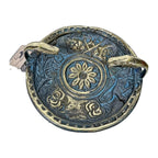 Sacrificial Tripod with Snake-Shaped Handles – 16 cm – Blue & Gold