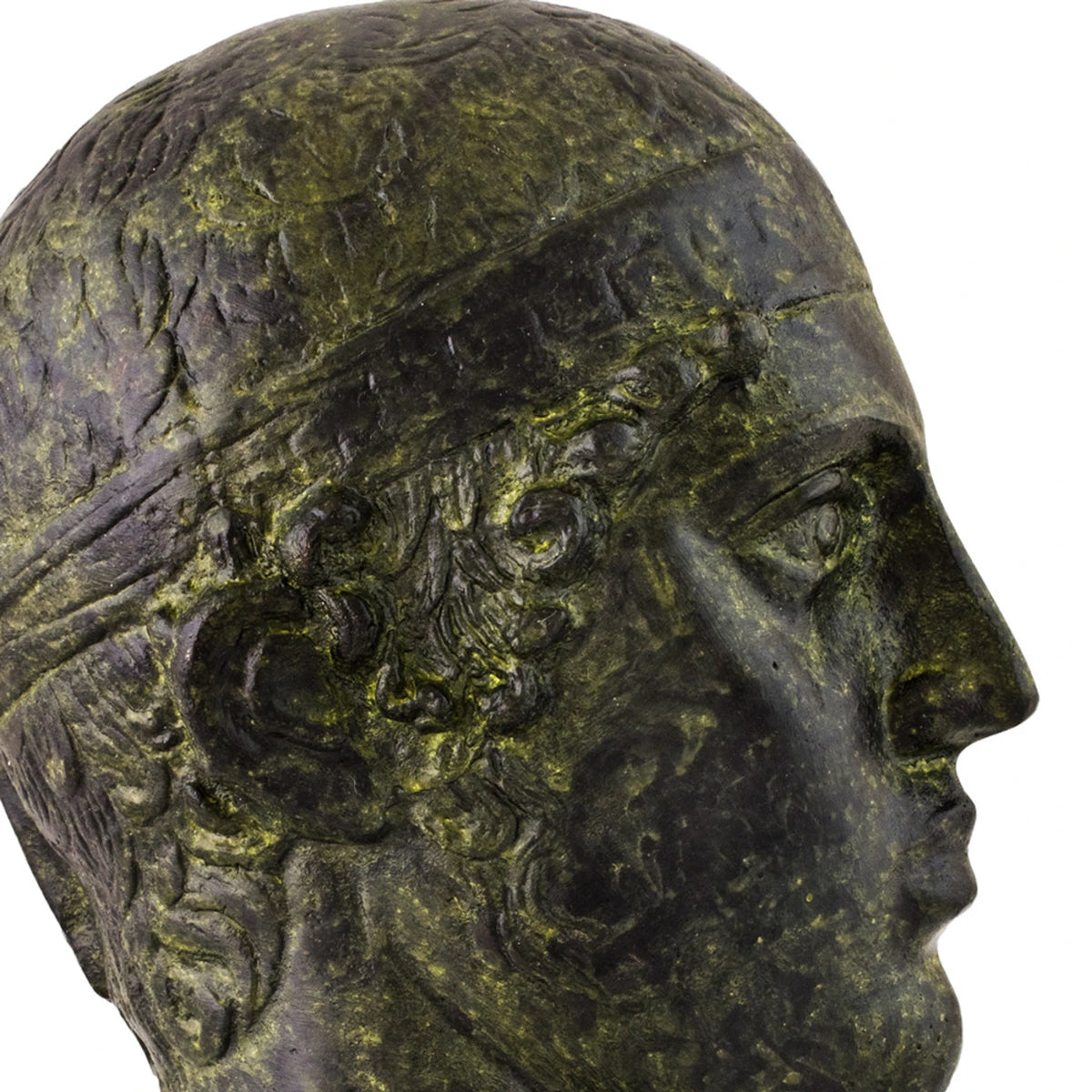 Mask of the Charioteer of Delphi – 16 cm – Dark Green