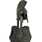 Corinthian Cuirass and Helmet – Decorative Sculpture – 30 cm – Dark Green
