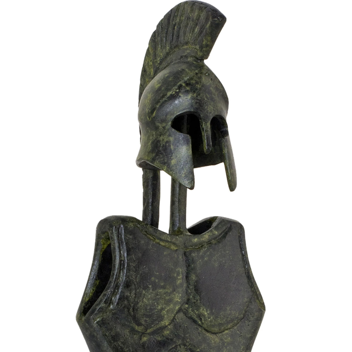 Corinthian Cuirass and Helmet – Decorative Sculpture – 30 cm – Dark Green