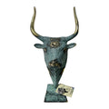 Minoan Bull's Head from Knossos – Replica – 12 cm – Blue & Gold