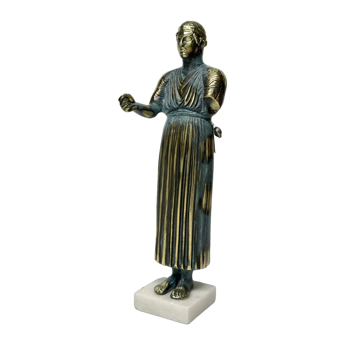 Charioteer of Delphi – Bronze Replica – 35 cm – Blue & Gold