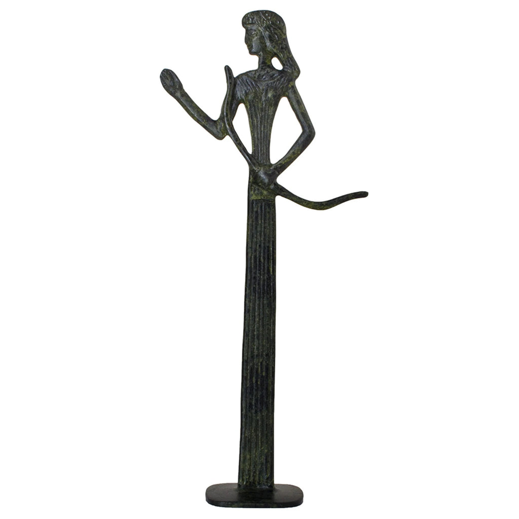 Artemis, Goddess of the Hunt – Sculpture – 38 cm – Dark Green
