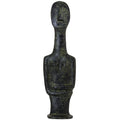Slender Cycladic Bust – Bronze Sculpture – 14 cm – Dark Green