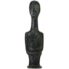 Slender Cycladic Bust – Bronze Sculpture – 14 cm – Dark Green