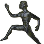 Ancient Olympic Runner – Solid Bronze Sculpture – 13 cm – Dark Green