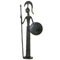 Athena with Shield and Spear – Bronze Sculpture – 18 cm – Dark Green