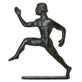 Ancient Olympic Runner – Solid Bronze Sculpture – 18 cm – Dark Green
