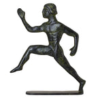 Ancient Olympic Runner – Solid Bronze Sculpture – 18 cm – Dark Green