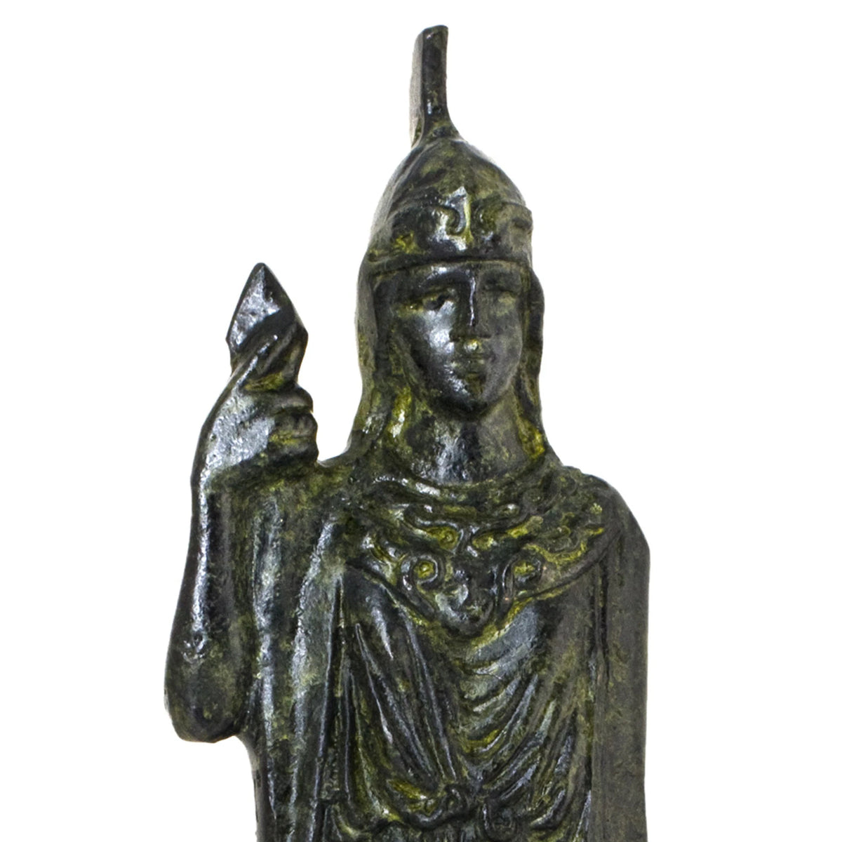Athena, Goddess of Wisdom – Solid Sculpture – 14 cm – Dark Green