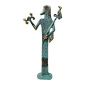 Zeus with Sceptre and Eagle – Flat Sculpture – 15 cm – Blue & Gold