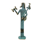 Zeus with Sceptre and Eagle – Flat Sculpture – 15 cm – Blue & Gold