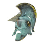 Corinthian Helmet with Short Crest – 17 cm – Blue & Gold