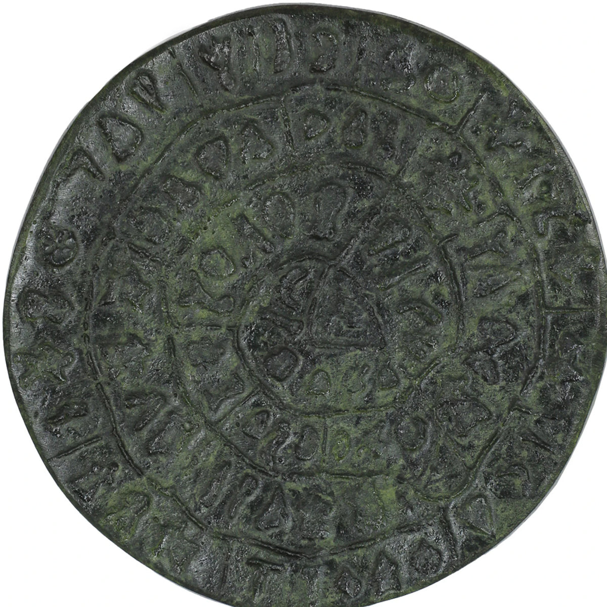 Phaistos Disc – Bronze Replica – 10.5 cm – Dark Green
