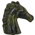 Horse's Head – Bronze Sculpture – 12 cm – Dark Green