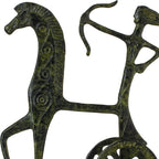 Artemis in a Chariot – Bronze Sculpture – 18 cm – Dark Green
