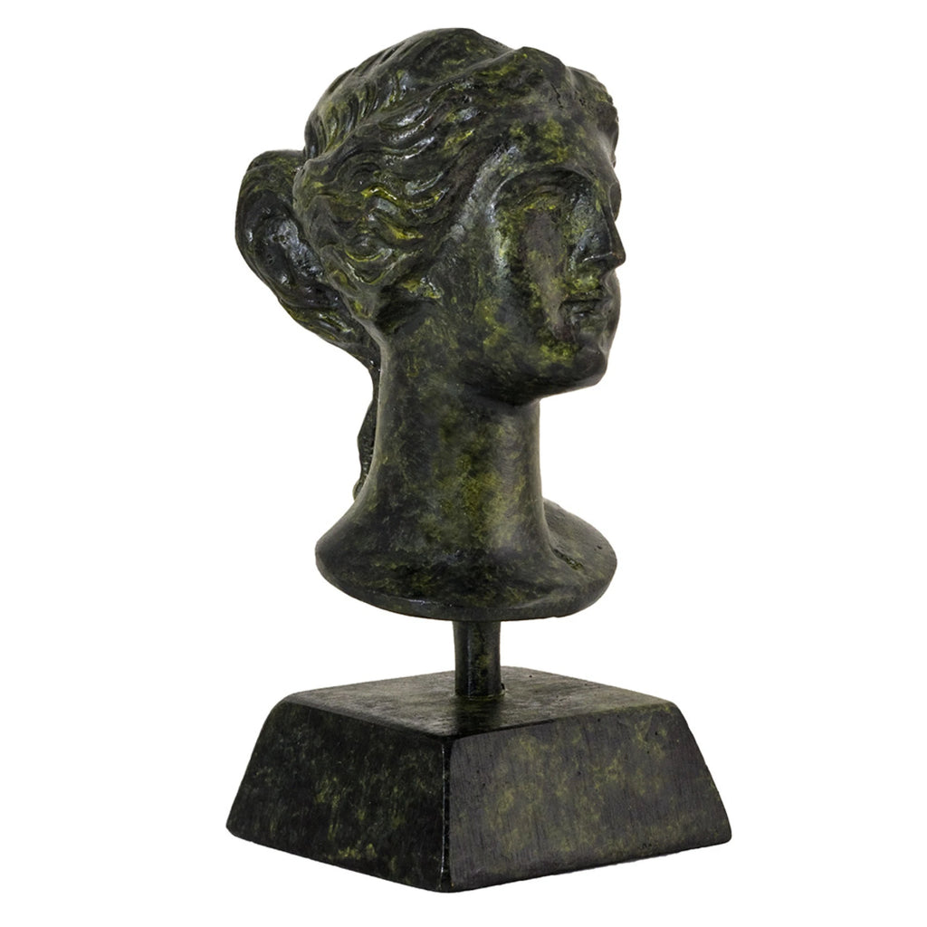 Bust of Aphrodite – Bronze Sculpture – 9 cm – Dark Green