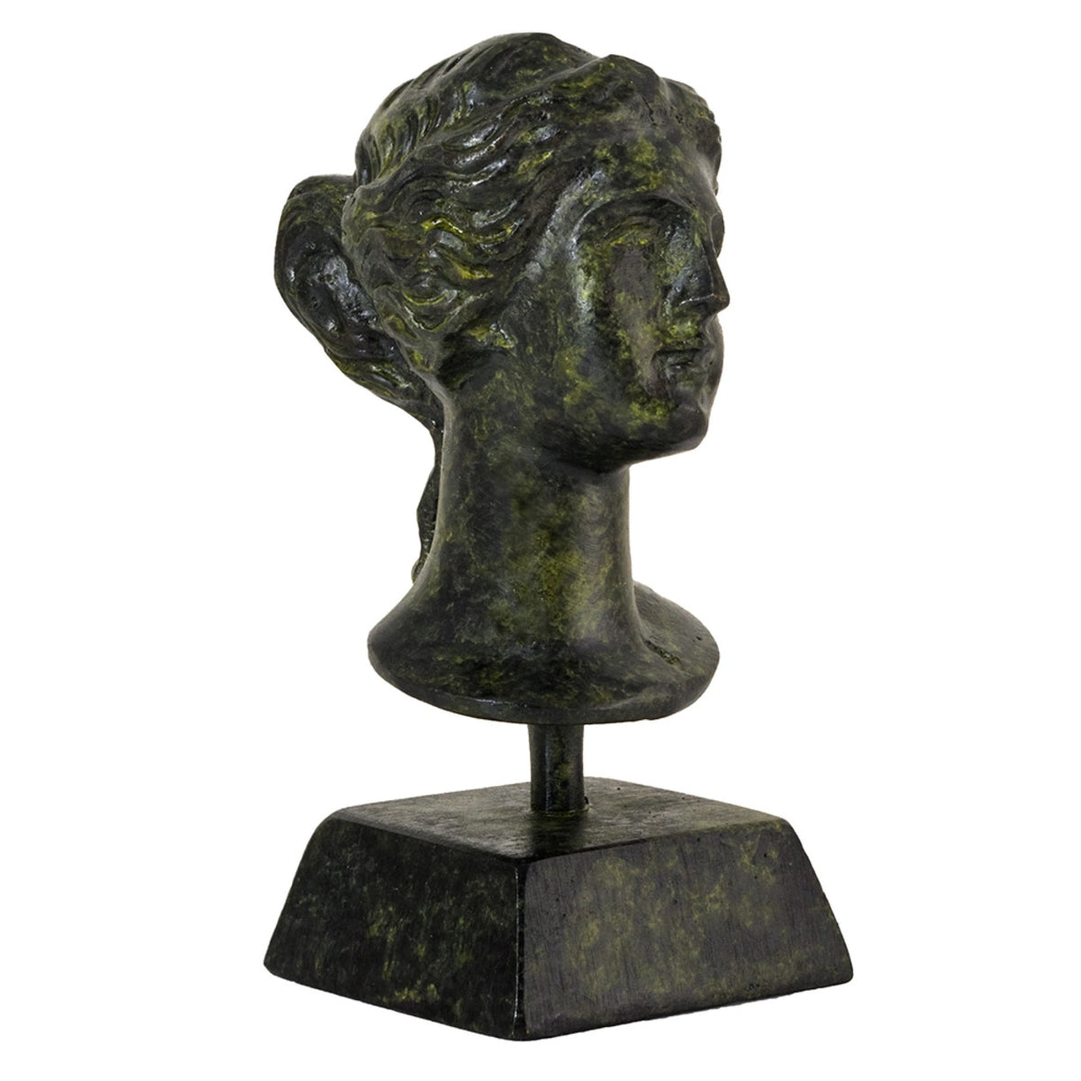 Bust of Aphrodite – Bronze Sculpture – 9 cm – Dark Green
