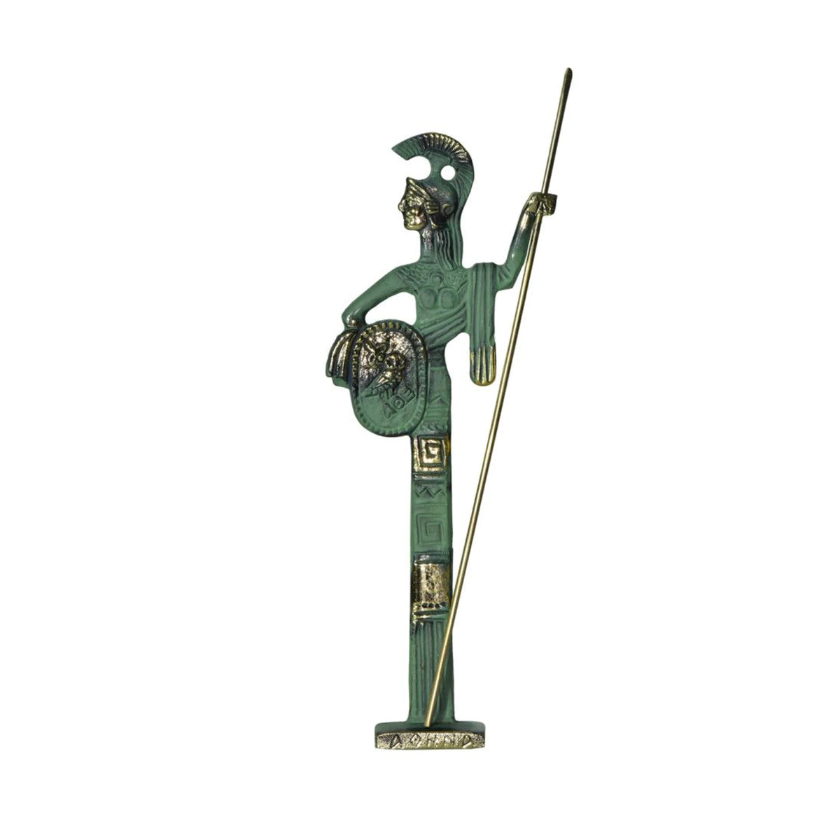 Athena with Shield Statue by Bronze Pavlakis