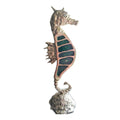 Bronze Seahorse with Glass by Bronze Pavlakis