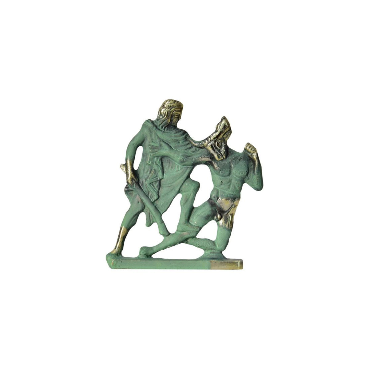 Minotaur and Theseus Statue by Bronze Pavlakis