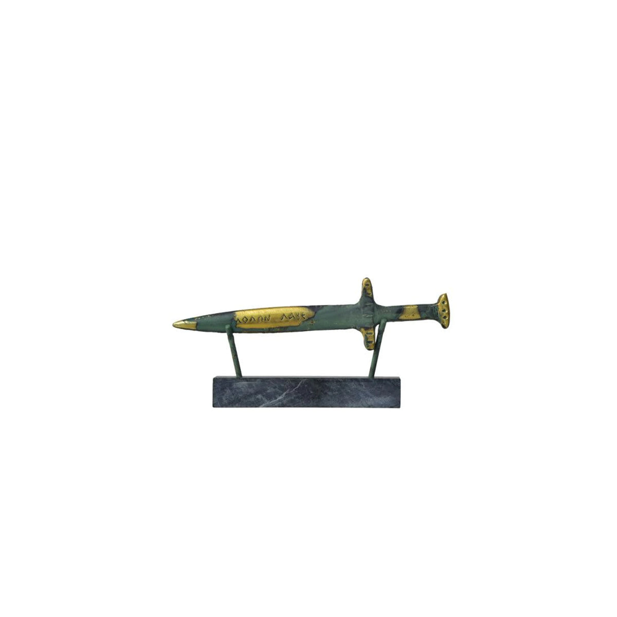 “Molon Labe” Sword on Marble Base B (or Without Base) by Bronze Pavlakis