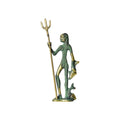 Poseidon with Two Fish Statue by Bronze Pavlakis