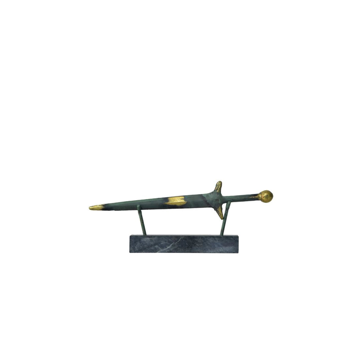Sword on Marble Base A (or Without Base) by Bronze Pavlakis