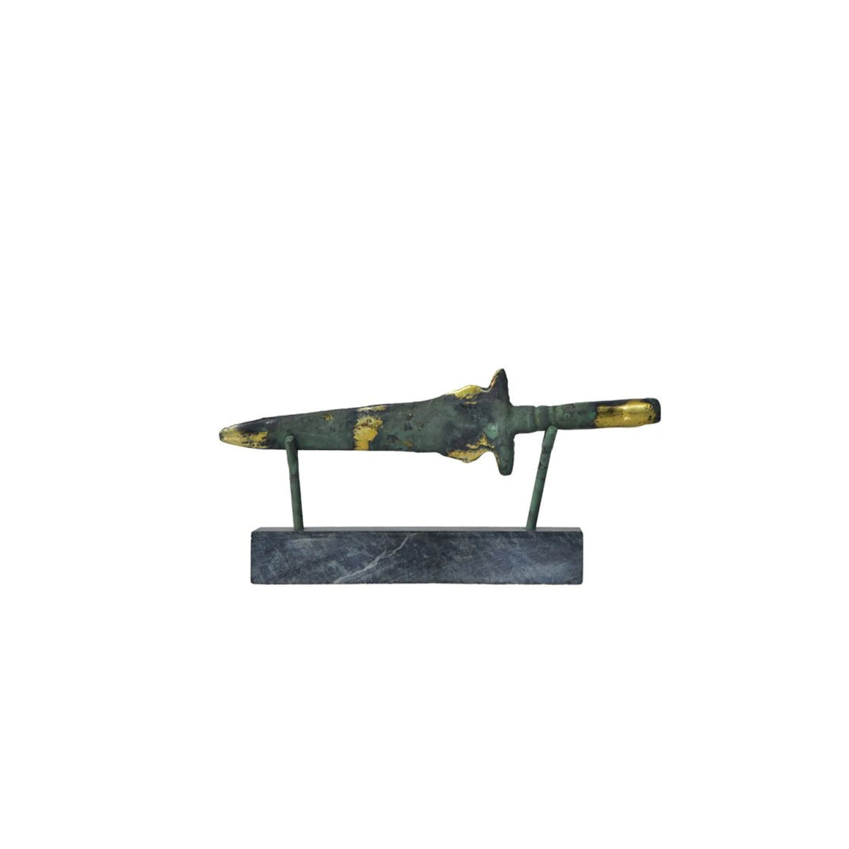 Sword on Marble Base C (or Without Base) by Bronze Pavlakis