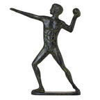 Ancient Olympic Shot-Putter – Flat Sculpture – 12 cm – Dark Green