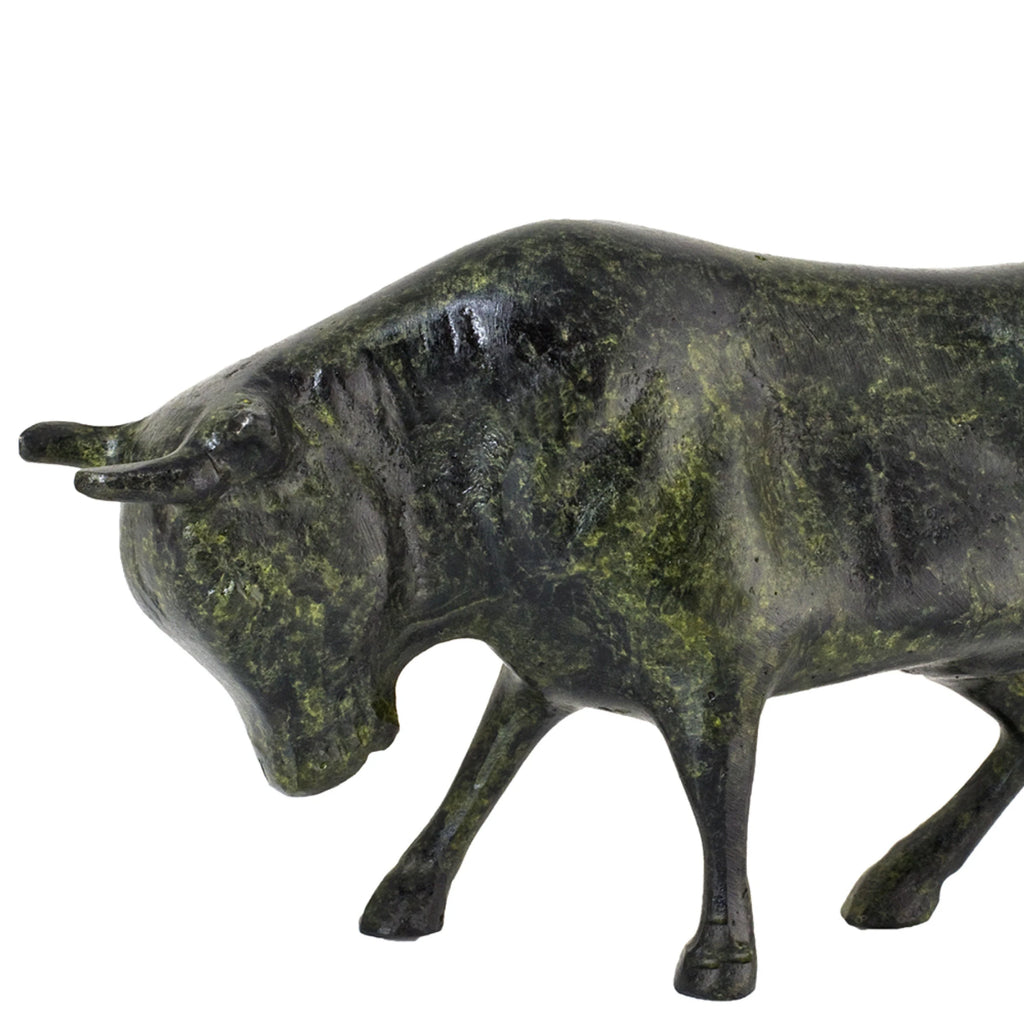 Cretan Bull – Bronze Sculpture – 8 cm – Dark Green