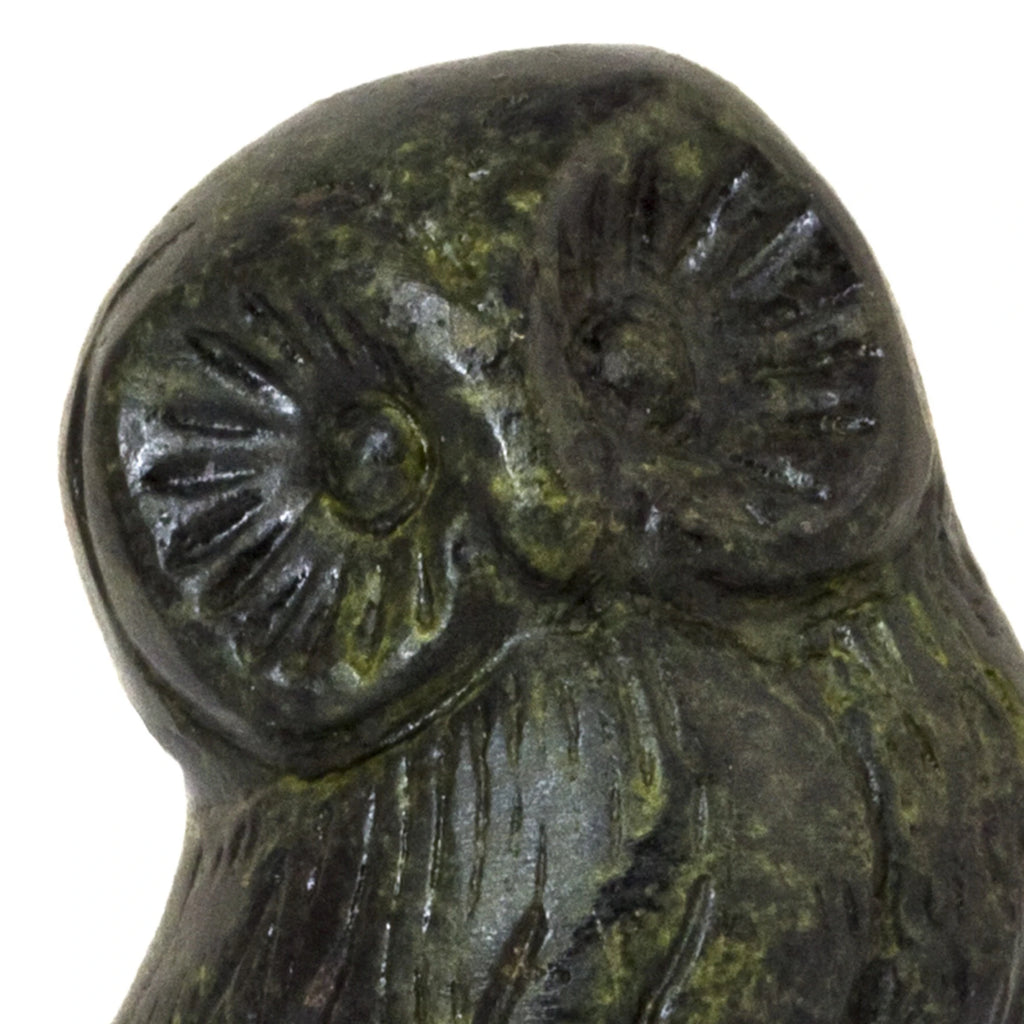 Miniature Owl, Symbol of Wisdom – 3 cm – Dark Green