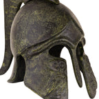 Studded Corinthian Helmet with Owl and Short Crest – 14 cm – Dark Green
