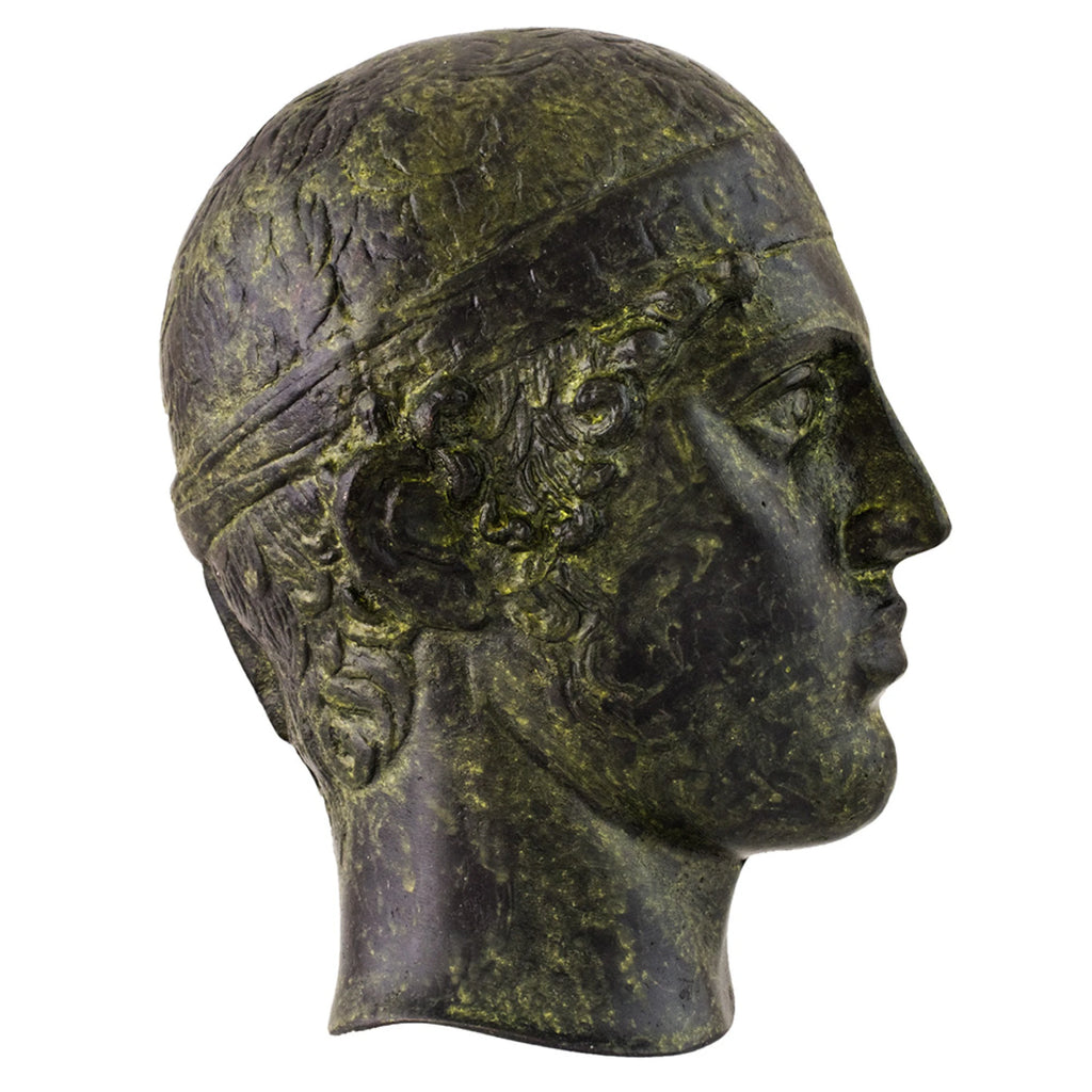 Mask of the Charioteer of Delphi – 16 cm – Dark Green