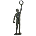 Ancient Olympic Victor with Olive Wreath – 30 cm – Dark Green