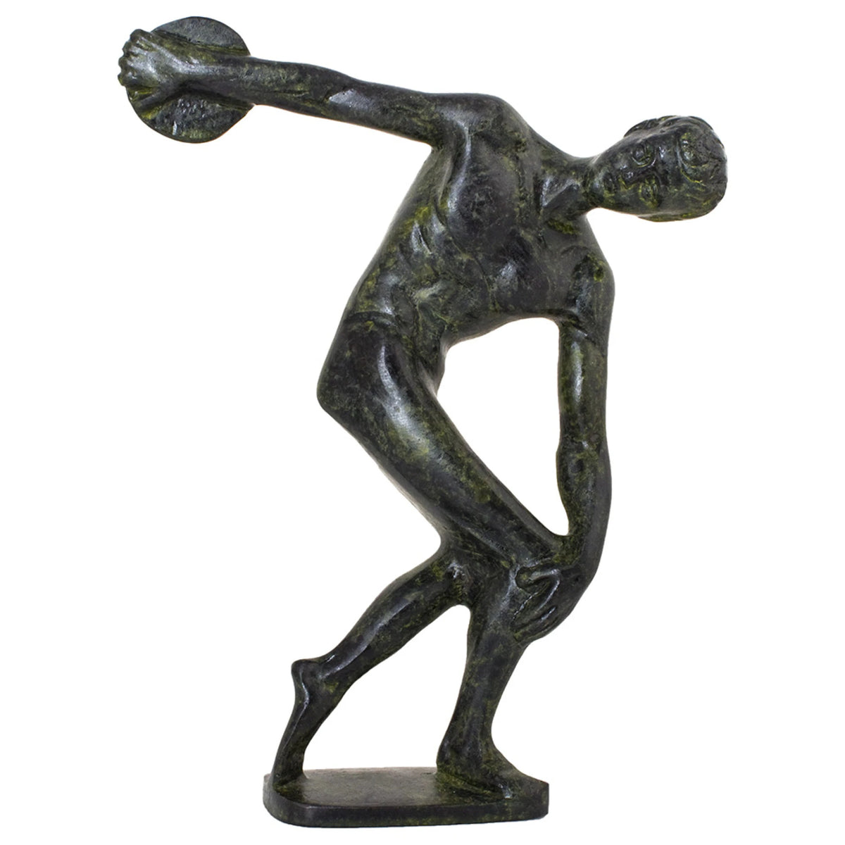 Myron's Discobolus – Bronze Replica – 35 cm – Dark Green